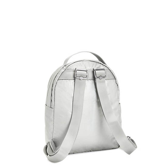 Kipling Kae Klassieke Metallic Rugzak Zilver | België 1628IL